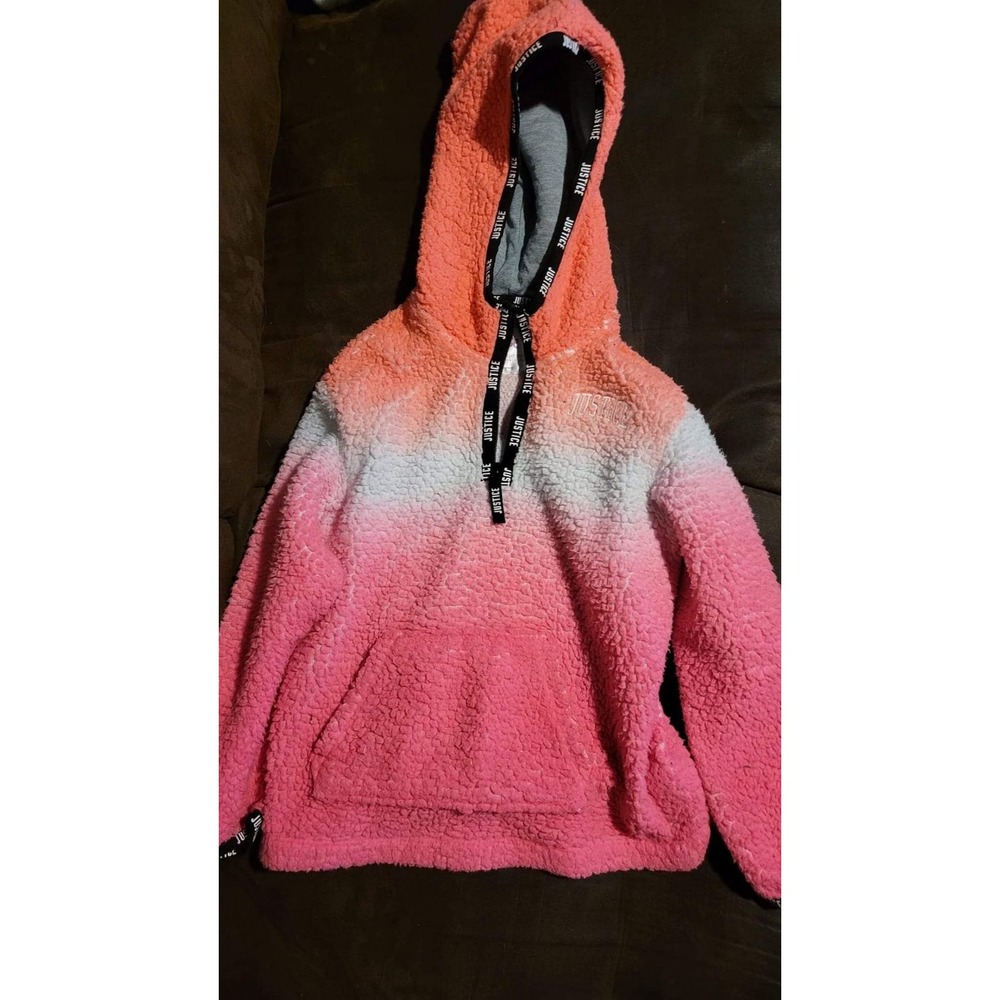 Justice sherpa size 6‎ 7 pink orange
